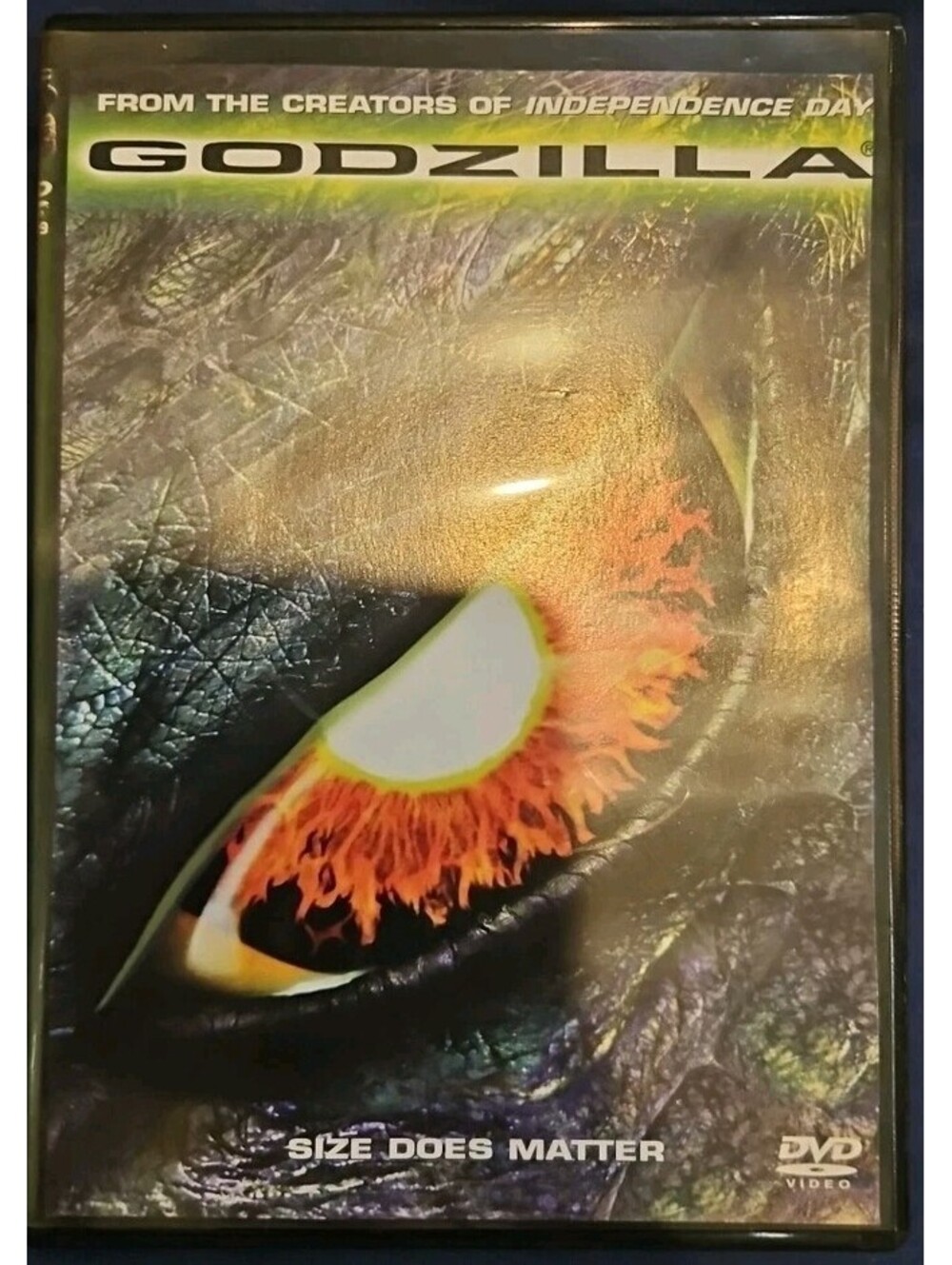 Godzilla (DVD, 1998) Slim Case. Cropped Artwork. Tested